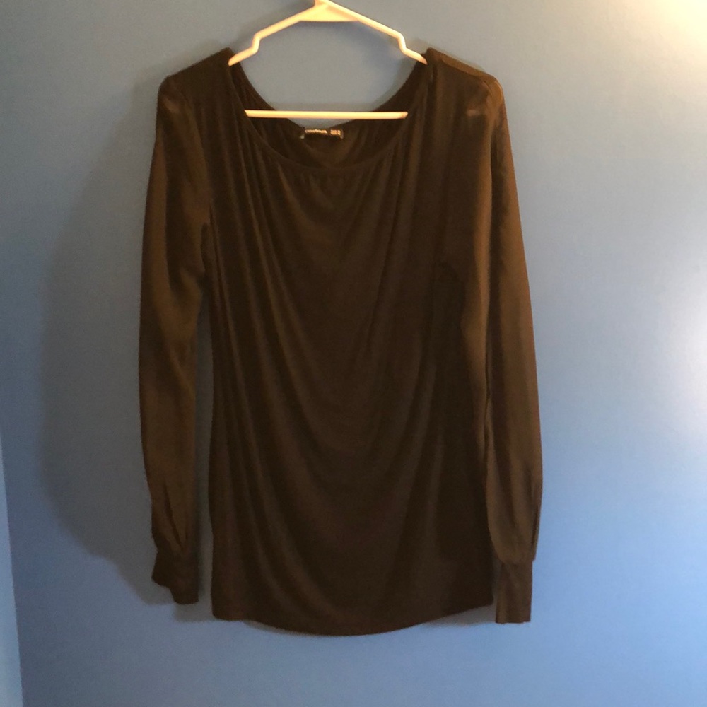 PattyBoutik long sheer sleeve shirt NWT Size Med